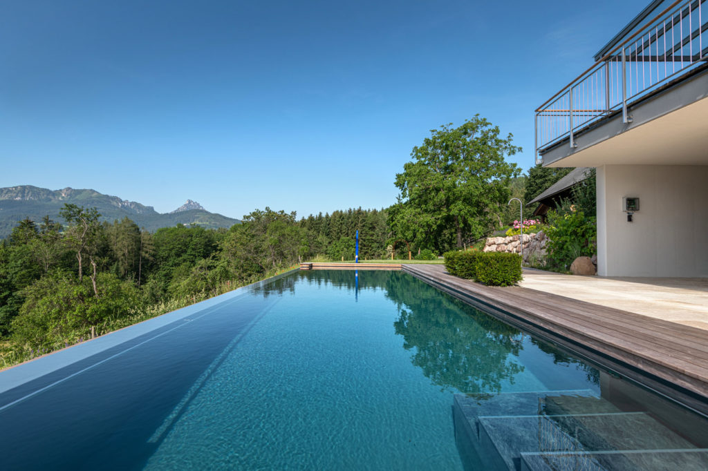 Livingpool mit Aussicht zum Wald - FREIRAUM