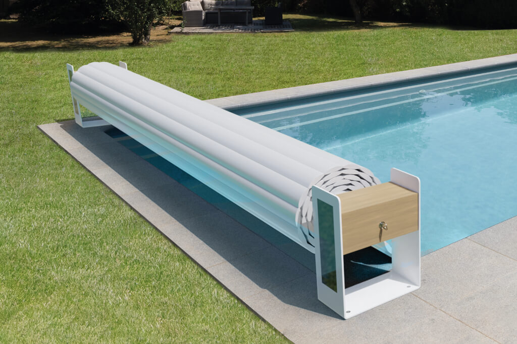 Der Living Pool Pure kommt inklusive Oberflur-Rollabdeckung - FREIRAUM